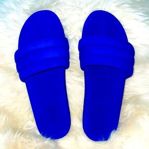 Seychelles slides In Cobalt Suede